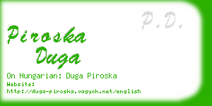 piroska duga business card